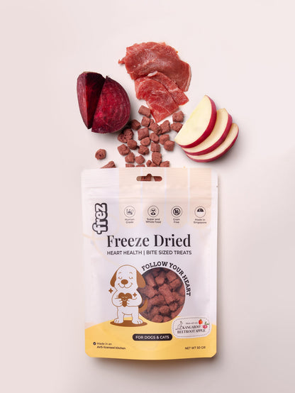 FREZ Heart Health - Freeze Dried Kangaroo Beetroot Apple (Dog and Cats Treats)