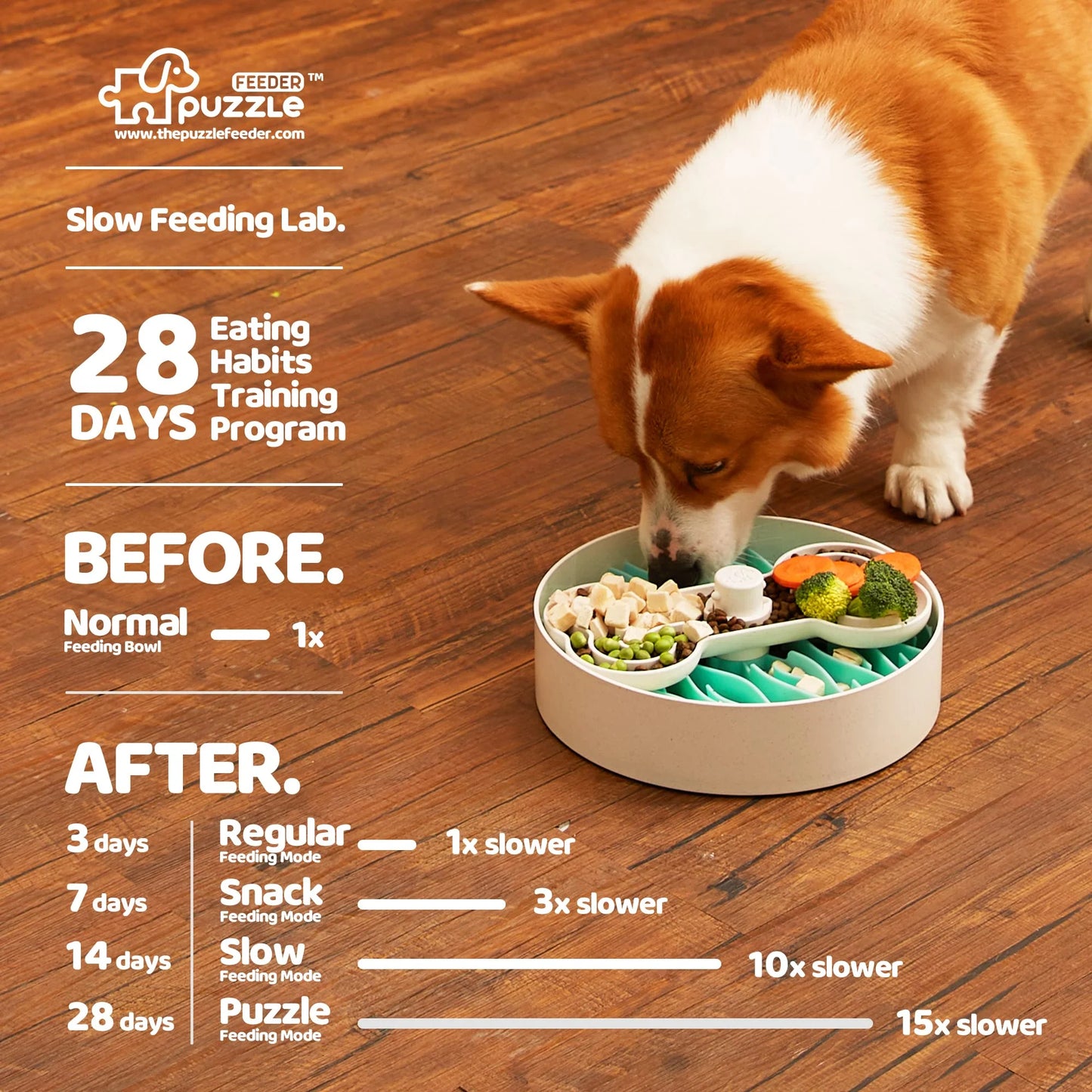 Puzzle Feeder™ / Slow Feeder Dog Bowl for Eating Habit Training