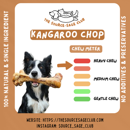 Air Dried Australian Kangaroo Chops (single ingredient dog treats, dog dental chew)