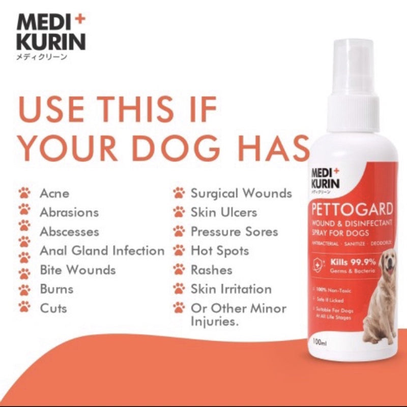 Pettogard® Wound & Disinfectant Spray for Dogs and Cats