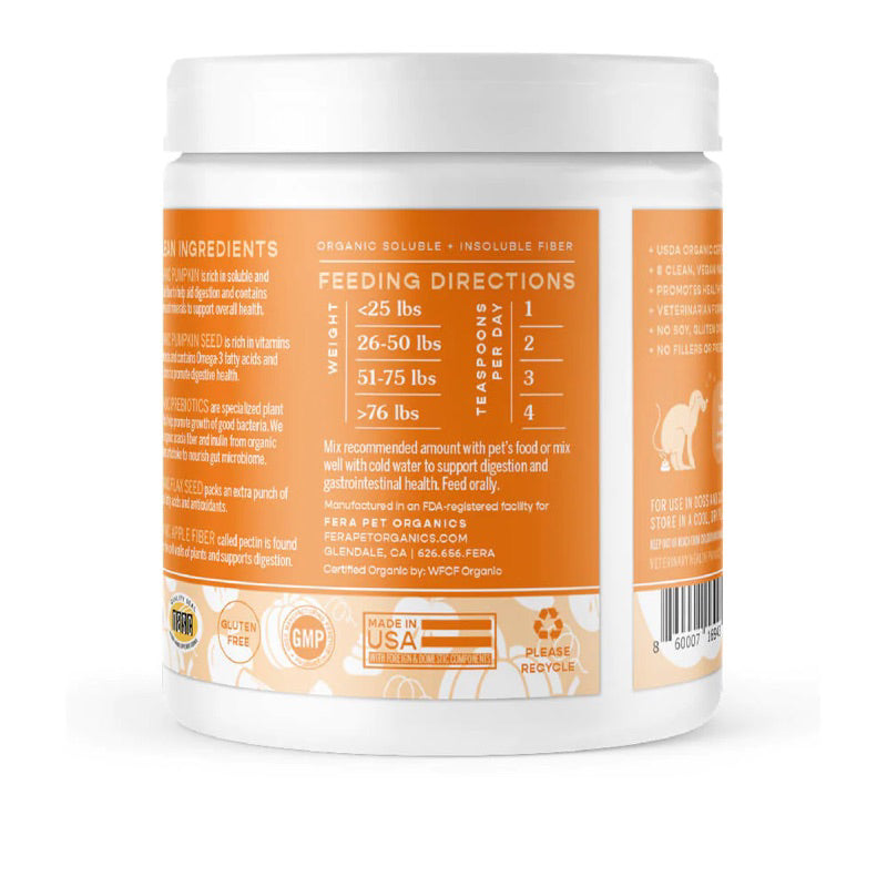 Fera Pumpkin Plus Fibre Support for Dogs and Cats The Source sage Club