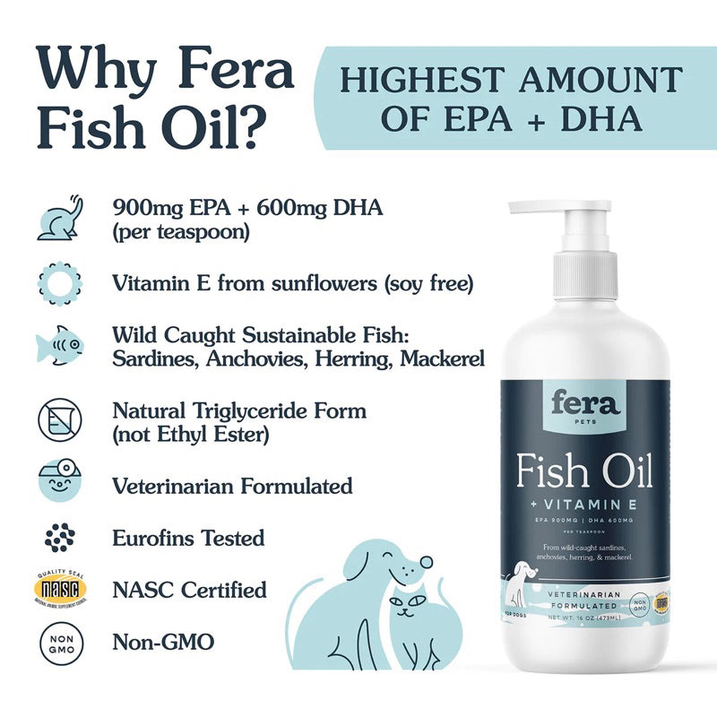 Fera Pet Organics Fish Oil (dogs and cats supplement)